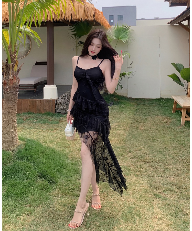 Spicegirl enticement dress lace slim strap dress