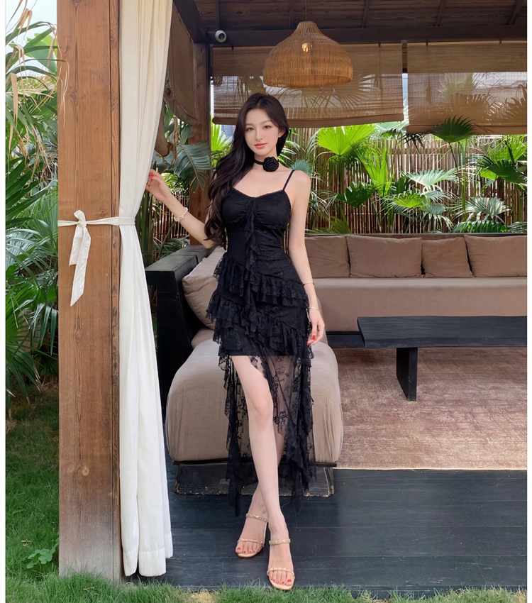 Spicegirl enticement dress lace slim strap dress