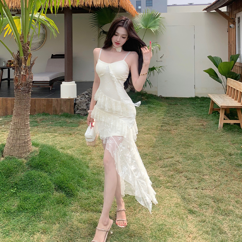 Spicegirl enticement dress lace slim strap dress