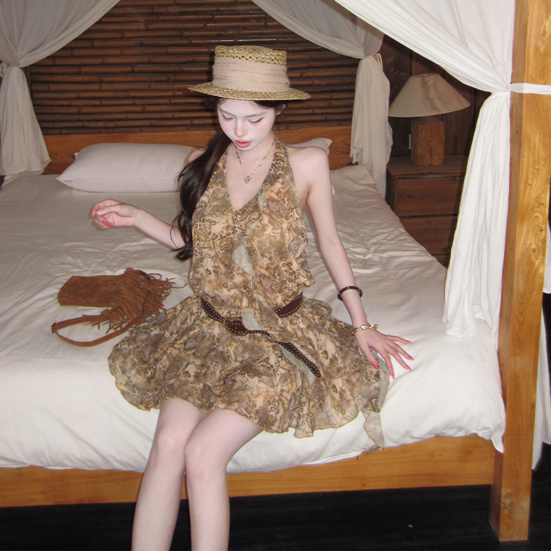 Irregular enticement T-back France style dress for women