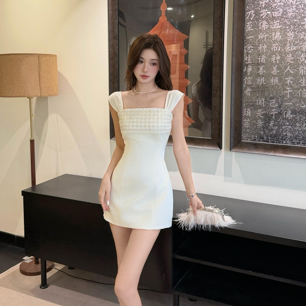 Summer France style beige dress