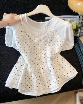 Show young round neck fashion tops refreshing summer T-shirt