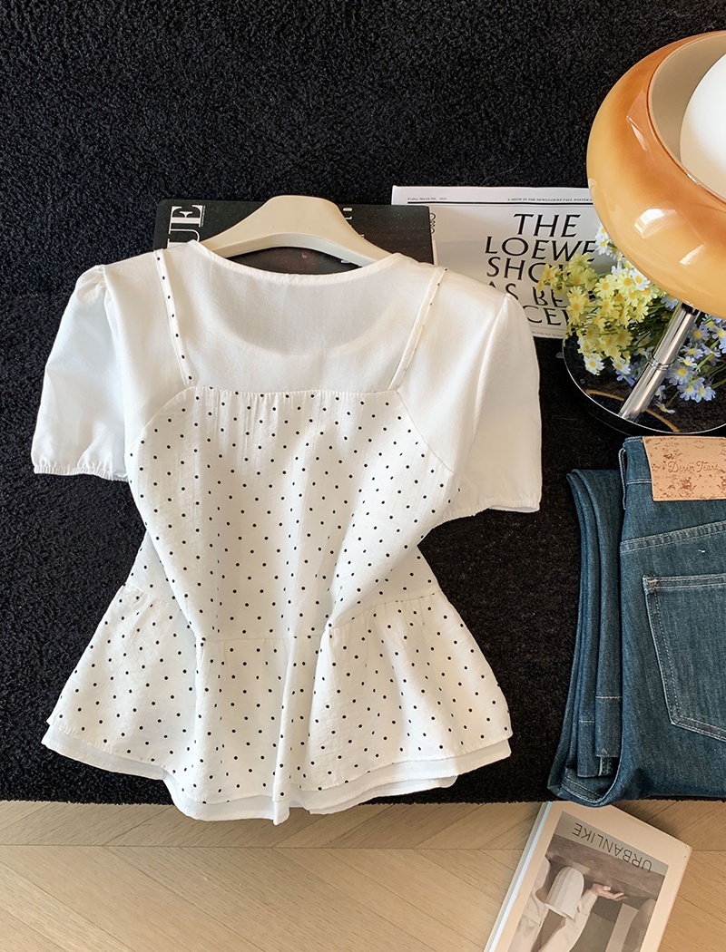 Show young round neck fashion tops refreshing summer T-shirt