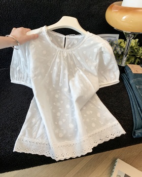 Bubble loose shirt short sleeve doll shirt for women