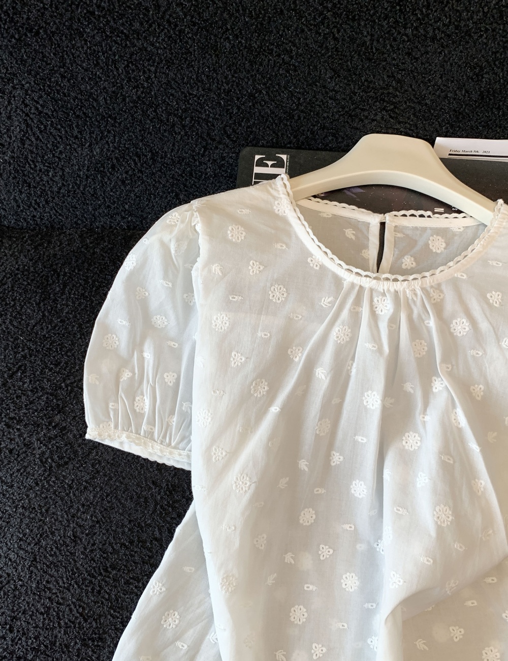 Bubble loose shirt short sleeve doll shirt for women