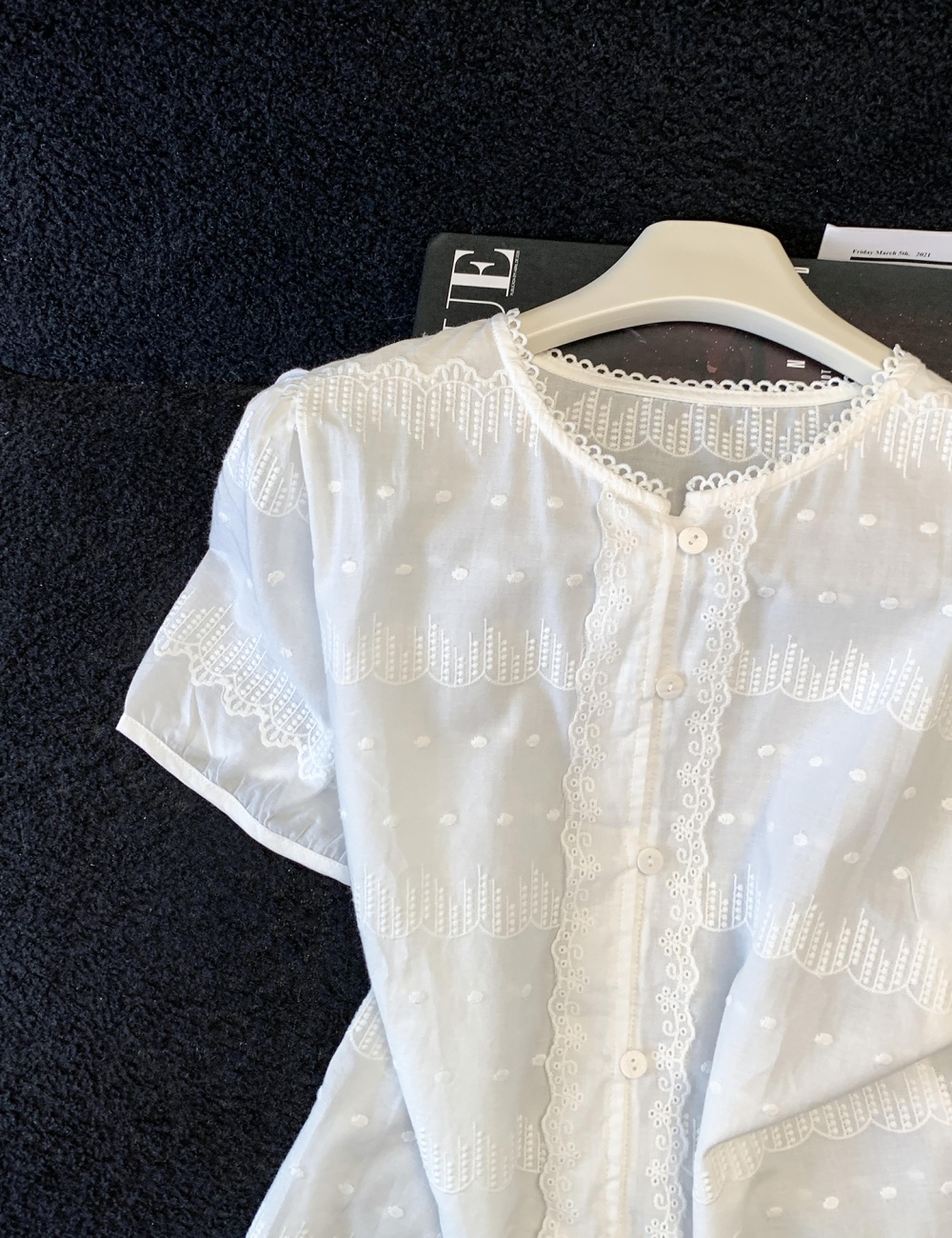 White sweet shirt short sleeve summer tops for women