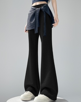 All-match slim flare pants elasticity pants for women