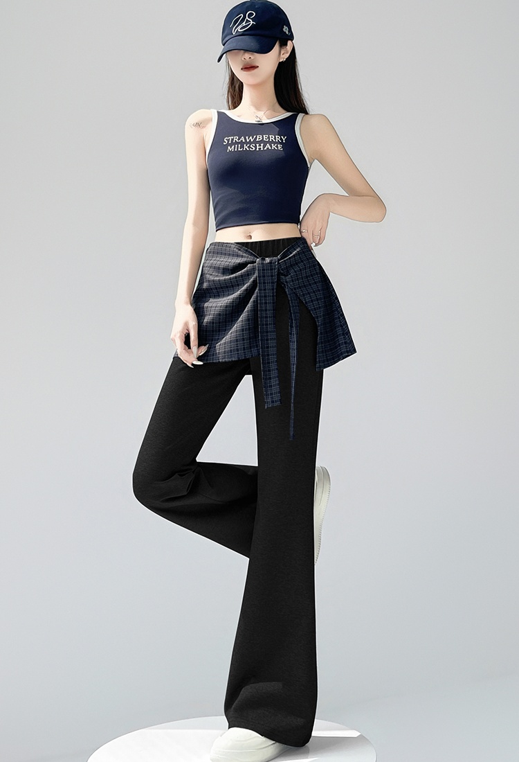 All-match slim flare pants elasticity pants for women