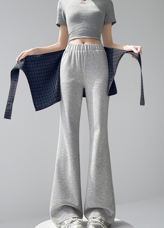 All-match slim flare pants elasticity pants for women