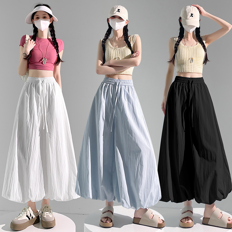 Casual culottes drape wide leg pants for women