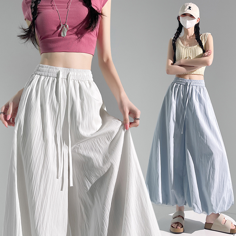 Casual culottes drape wide leg pants for women