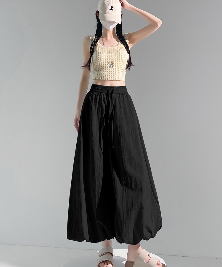 Casual culottes drape wide leg pants for women