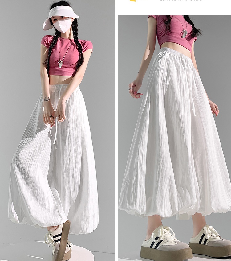 Casual culottes drape wide leg pants for women