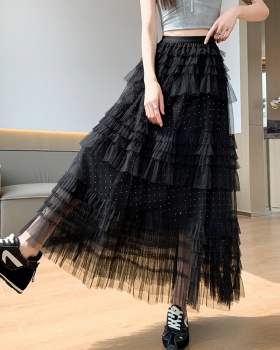 Cake thick and disorderly long skirt A-line skirt for women