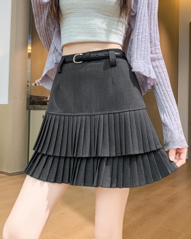 All-match A-line skirt pleated college short skirt for women