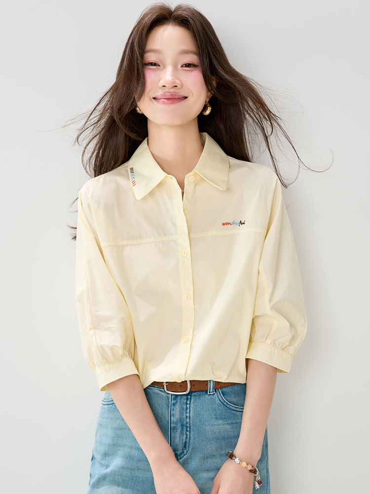 Commuting short sleeve shirt summer tops for women