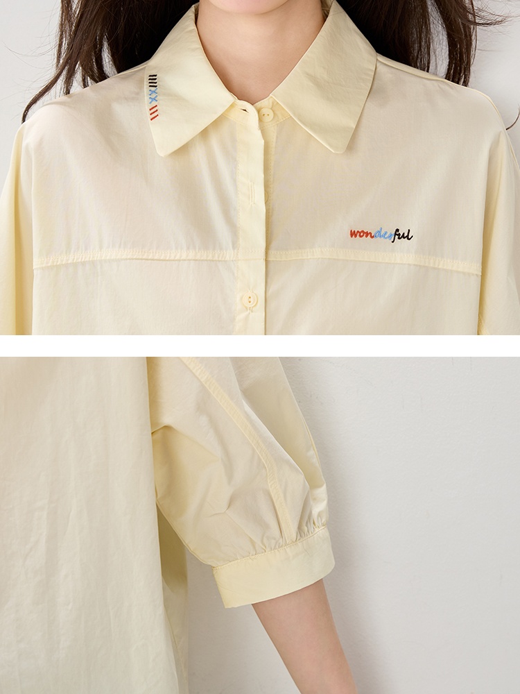 Commuting short sleeve shirt summer tops for women