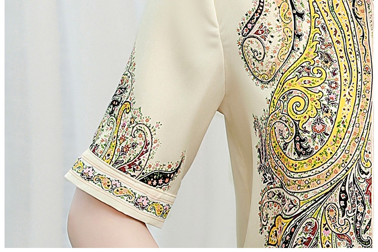 Silk summer shirt retro Western style tops for women