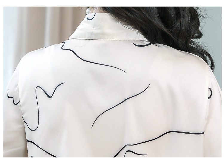 Summer silk shirt printing Western style tops