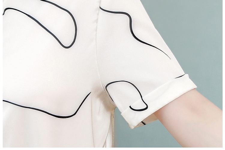 Summer silk shirt printing Western style tops