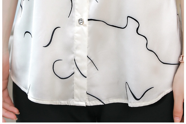 Summer silk shirt printing Western style tops