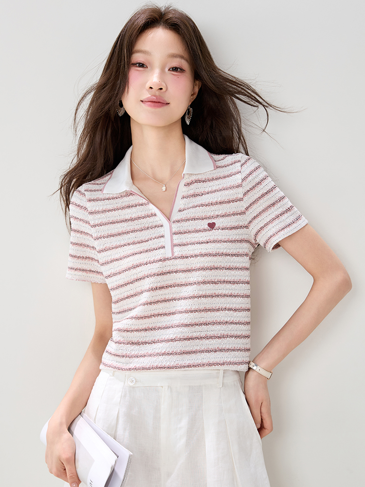 Summer short sleeve tops sweet T-shirt for women