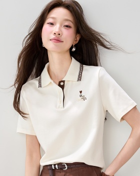 Embroidery Western style T-shirt fashion tops