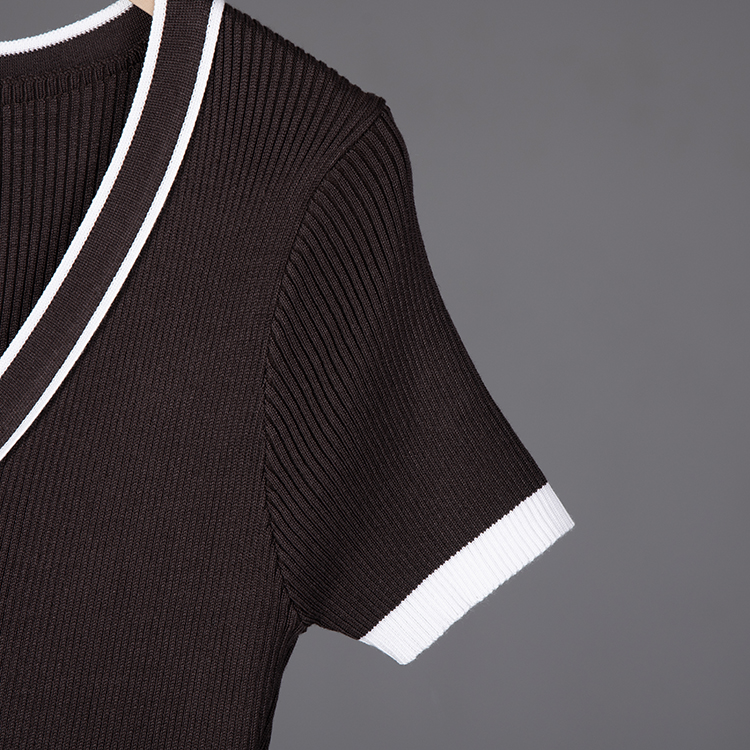 Pinched waist sweater temperament dress for women