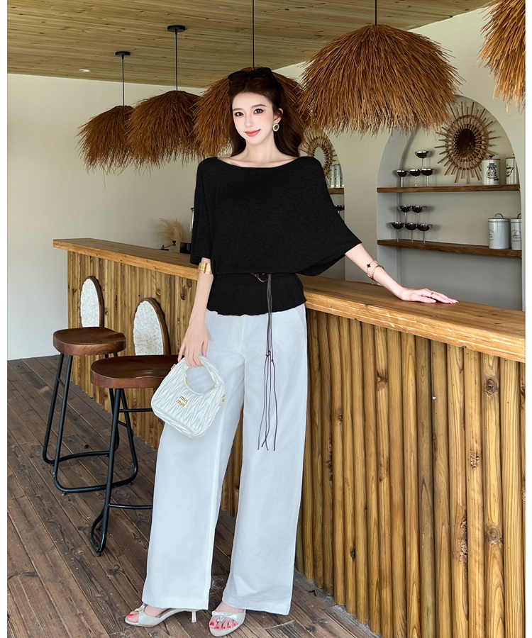 Korean style summer sweater short sleeve tops for women