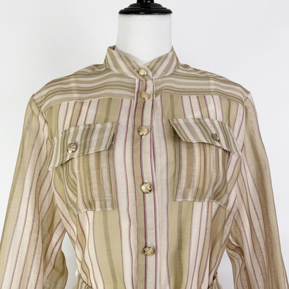 Summer single-breasted shirt lotus leaf skirt tops a set