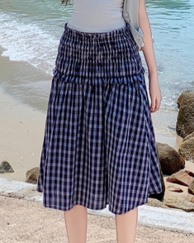 Wear Casual A-line skirt summer plaid tops