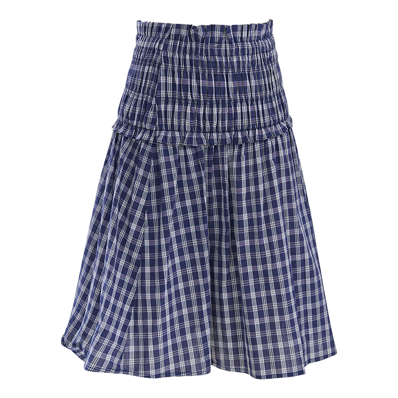 Wear Casual A-line skirt summer plaid tops