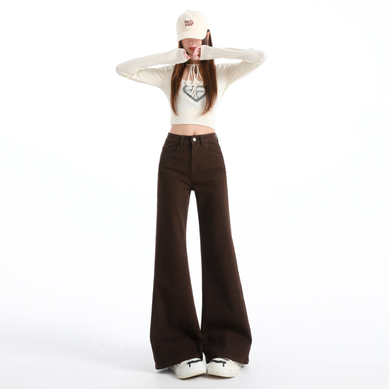 Loose wide leg long pants Casual flare pants for women