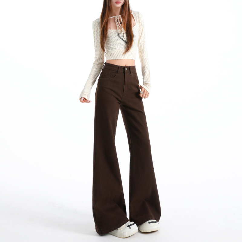 Loose wide leg long pants Casual flare pants for women
