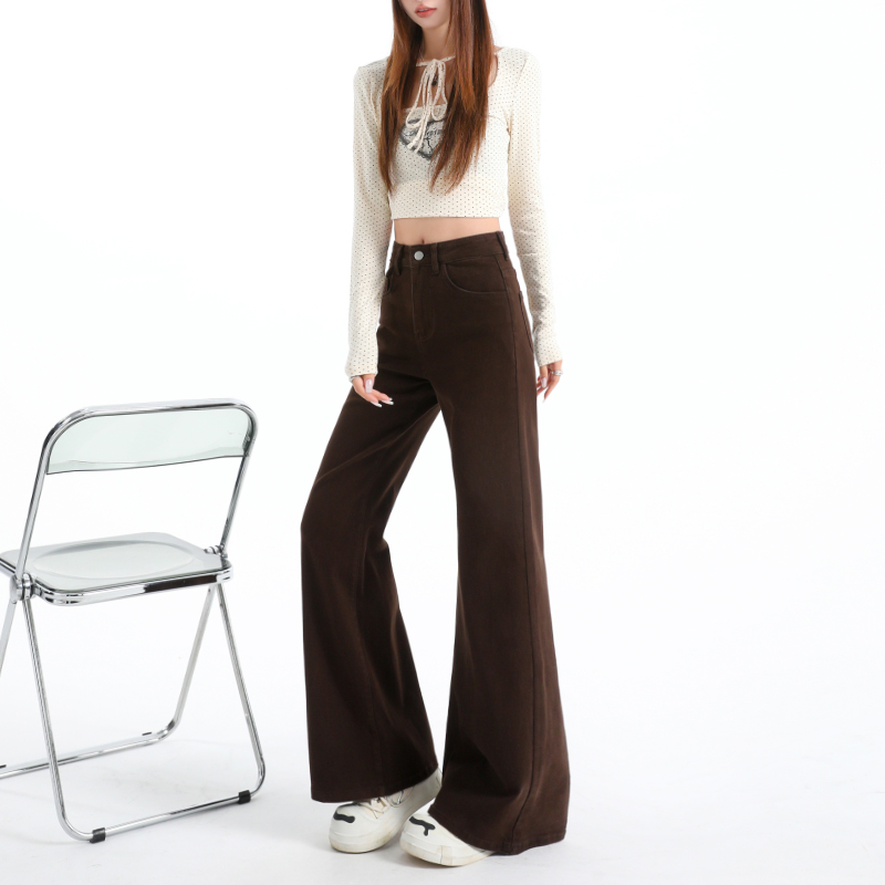 Loose wide leg long pants Casual flare pants for women
