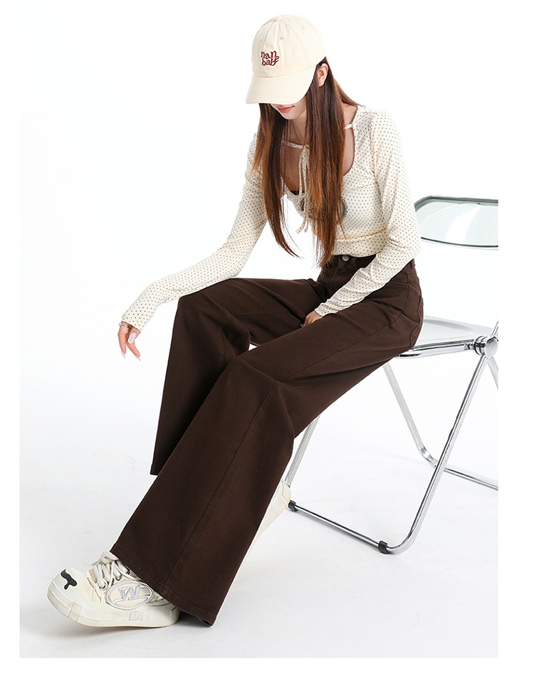 Loose wide leg long pants Casual flare pants for women