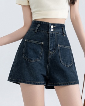 Loose summer short jeans wide leg retro shorts for women