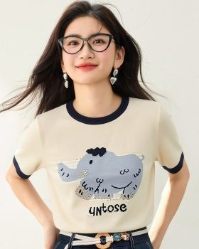 Western style jacquard rhinestone tops for women