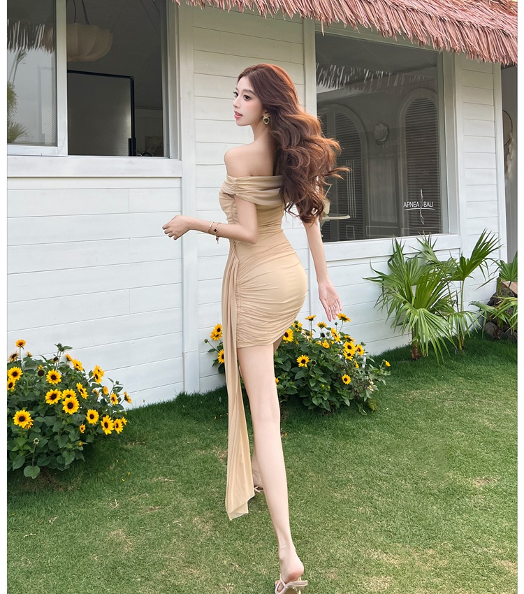 Temperament summer sleeveless pinched waist dress for women