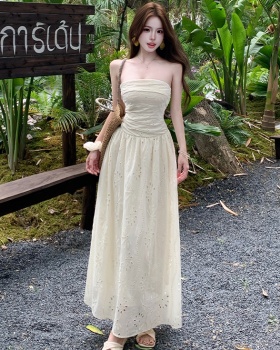 Summer France style dress hollow long dress for women