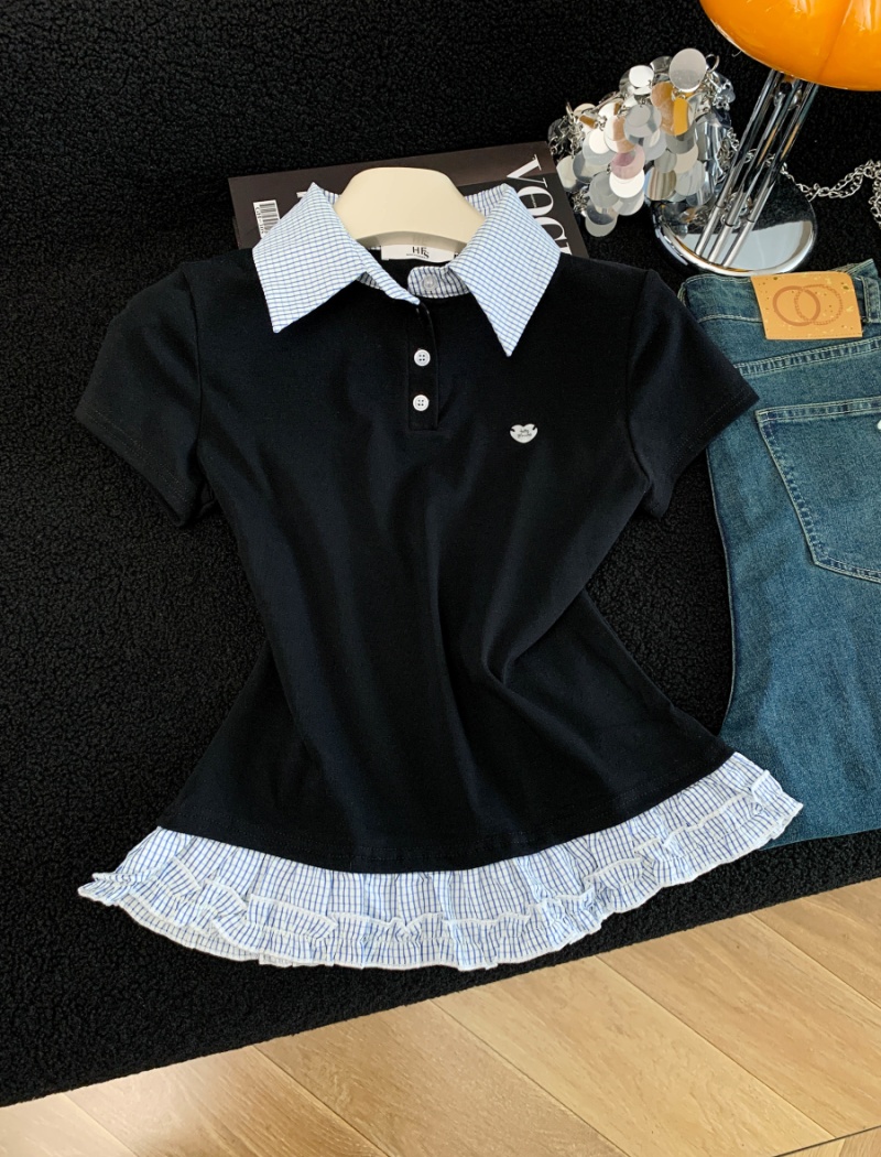 Splice Western style tops summer spicegirl T-shirt for women