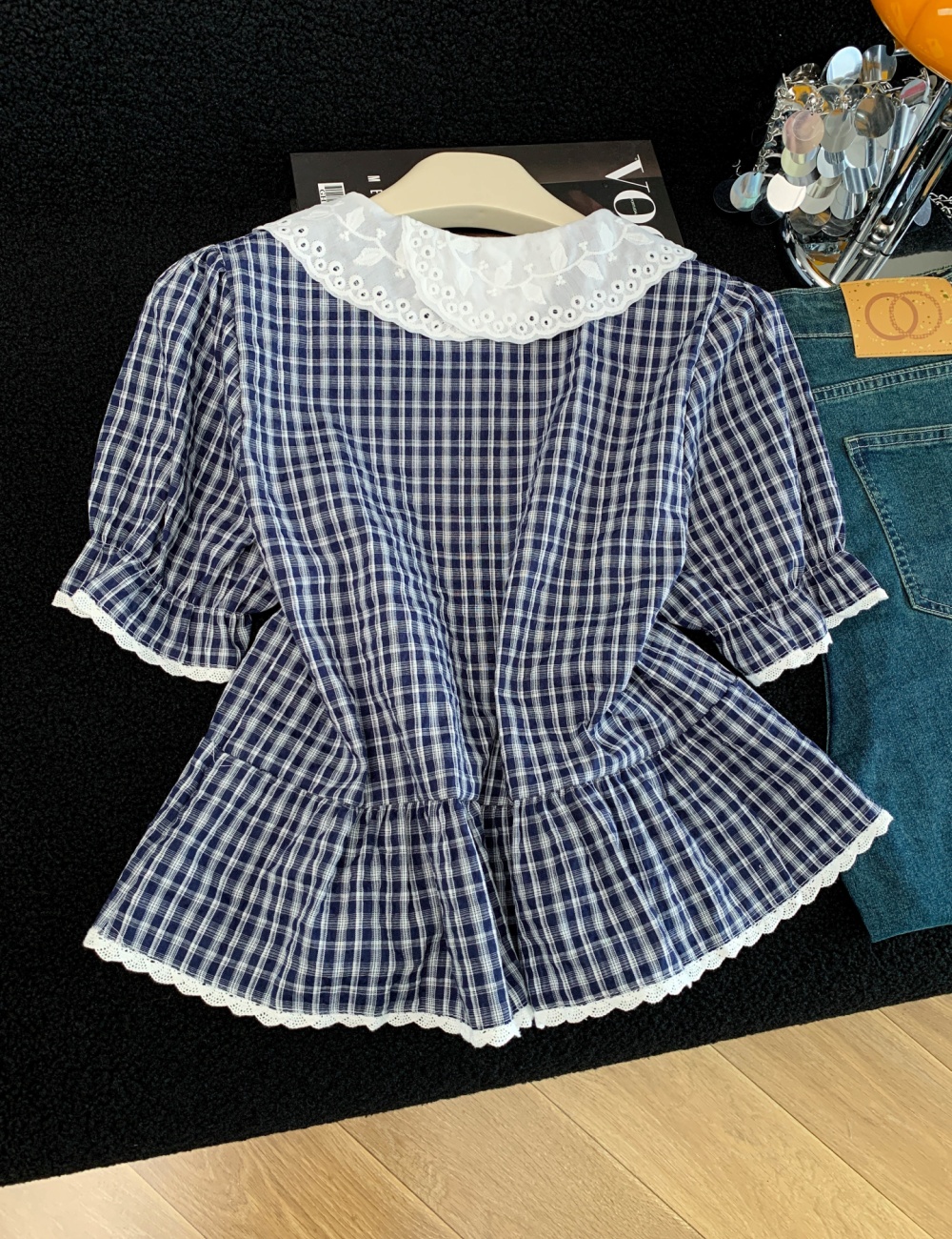 Fashion tops doll collar shirt for women