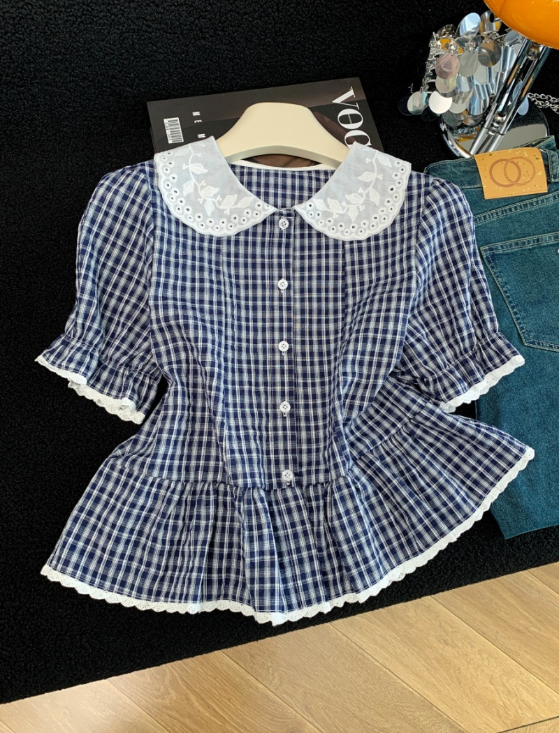 Fashion tops doll collar shirt for women
