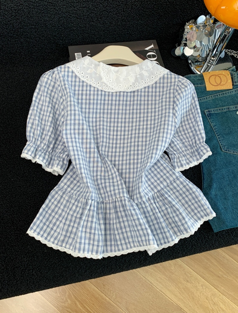 Fashion tops doll collar shirt for women