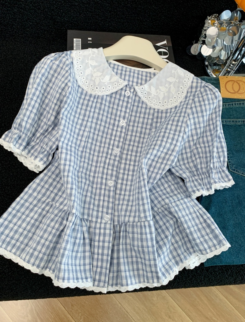 Fashion tops doll collar shirt for women