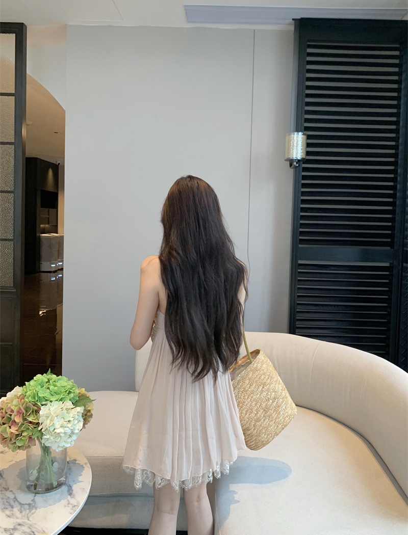 Sling veil T-back wrapped chest summer dress