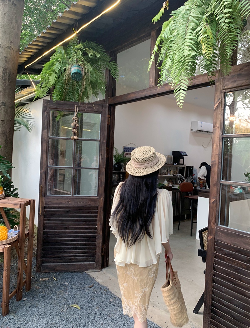 Stereoscopic V-neck summer tops sunscreen tender small shirt