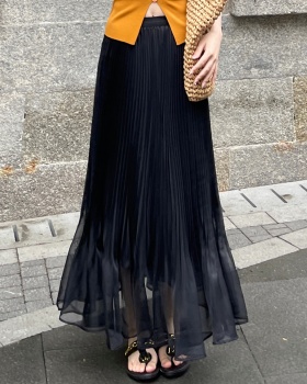 High waist summer A-line tender chiffon mermaid skirt