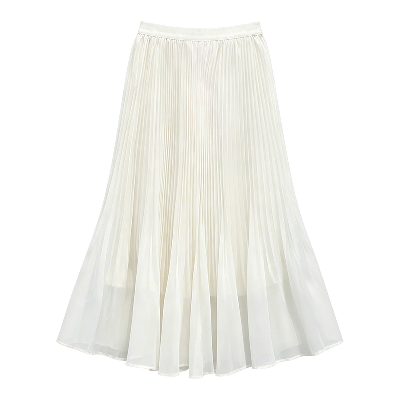 High waist summer A-line tender chiffon mermaid skirt