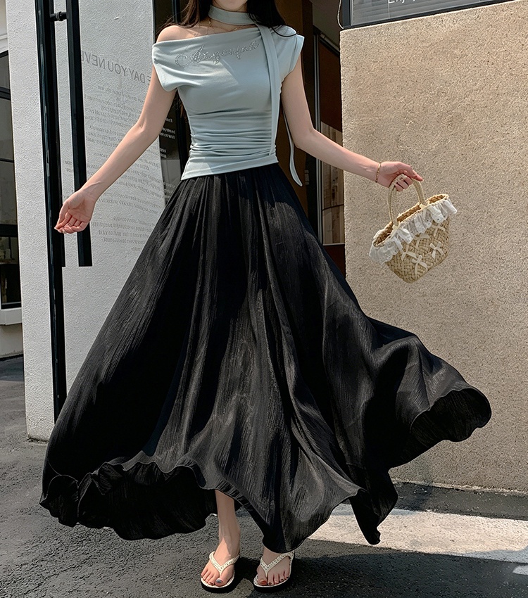 Slim big skirt skirt summer high waist long skirt